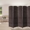 Sorbus Extra Wide - Diamond Weave Fiber Room Divider- 6 Panel Brown